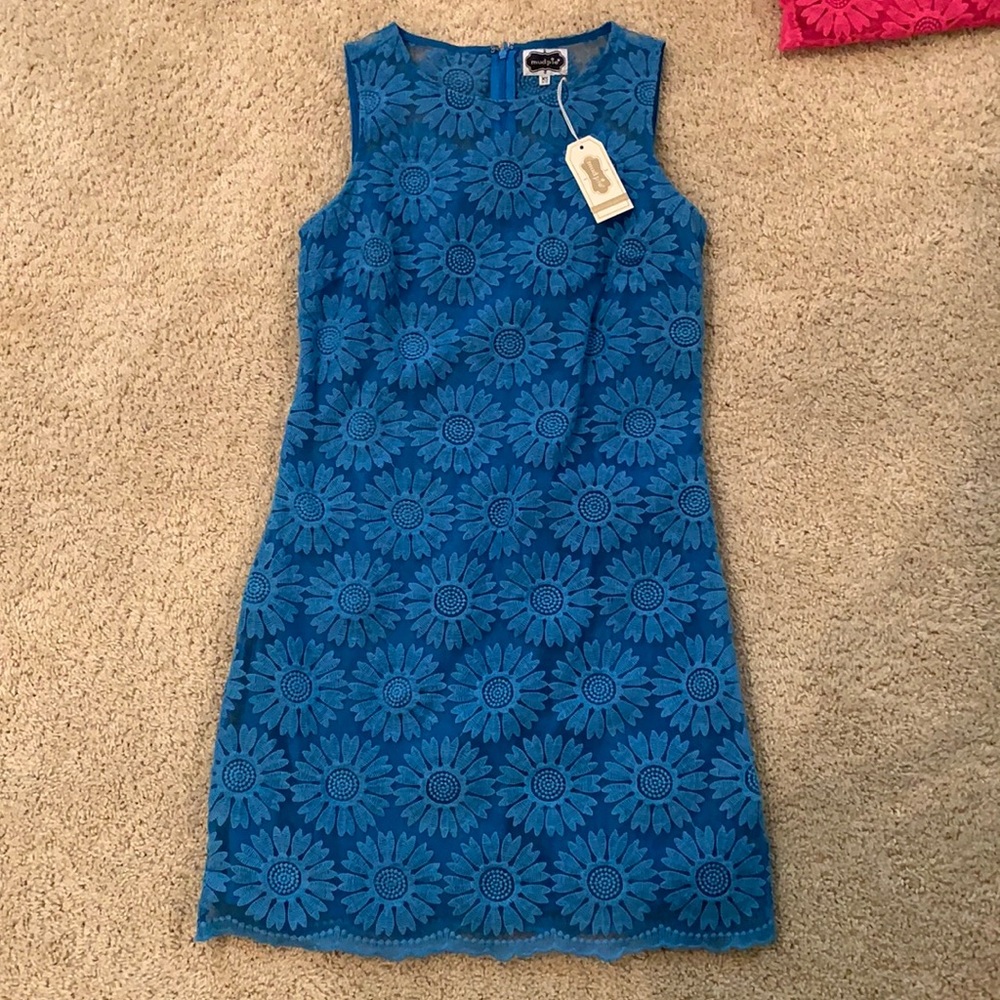 Mud Pie blue floral dress